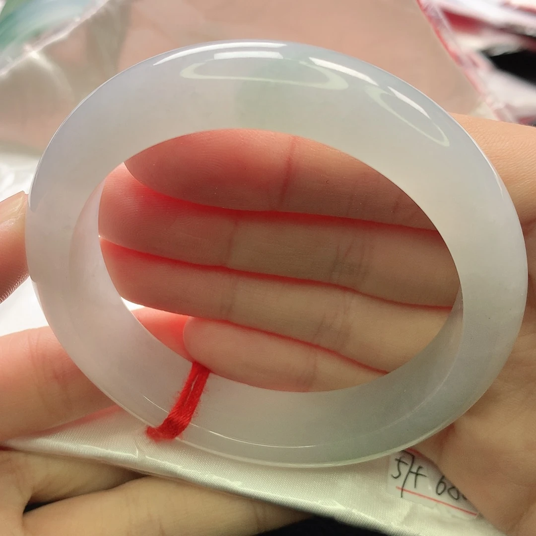 翡翠未镶嵌手镯缅甸5758宽版厚装