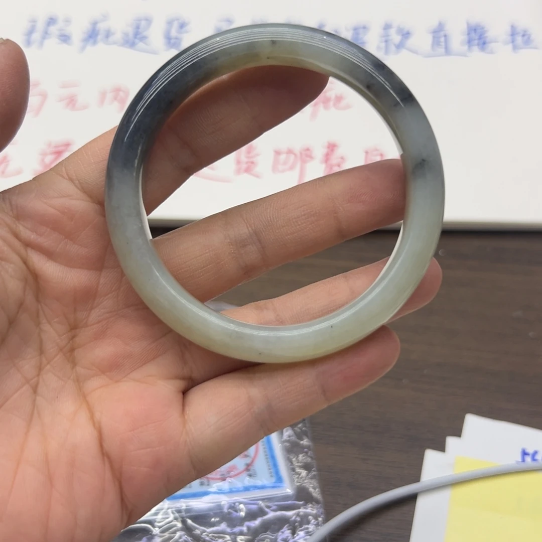 和田玉未镶嵌手镯59.8圈围499