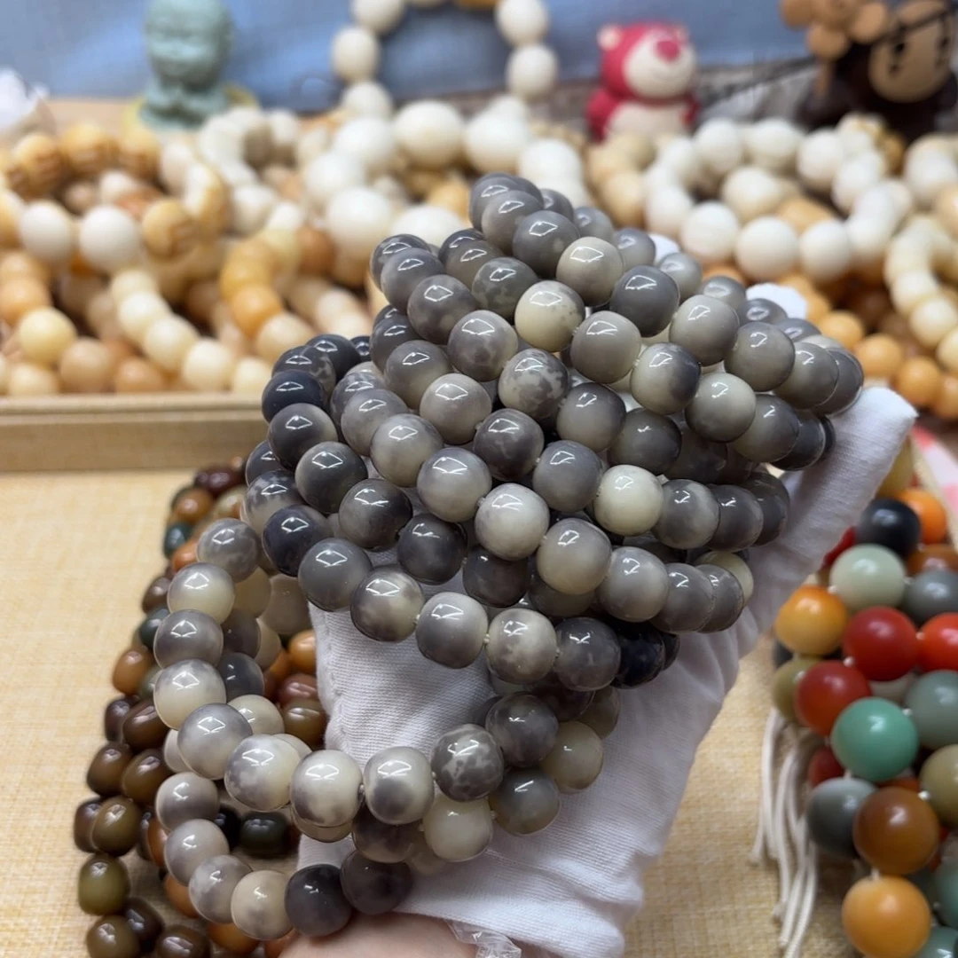 菩提根/象牙果吊坠12+水磨水墨花皮桶福利一锅122