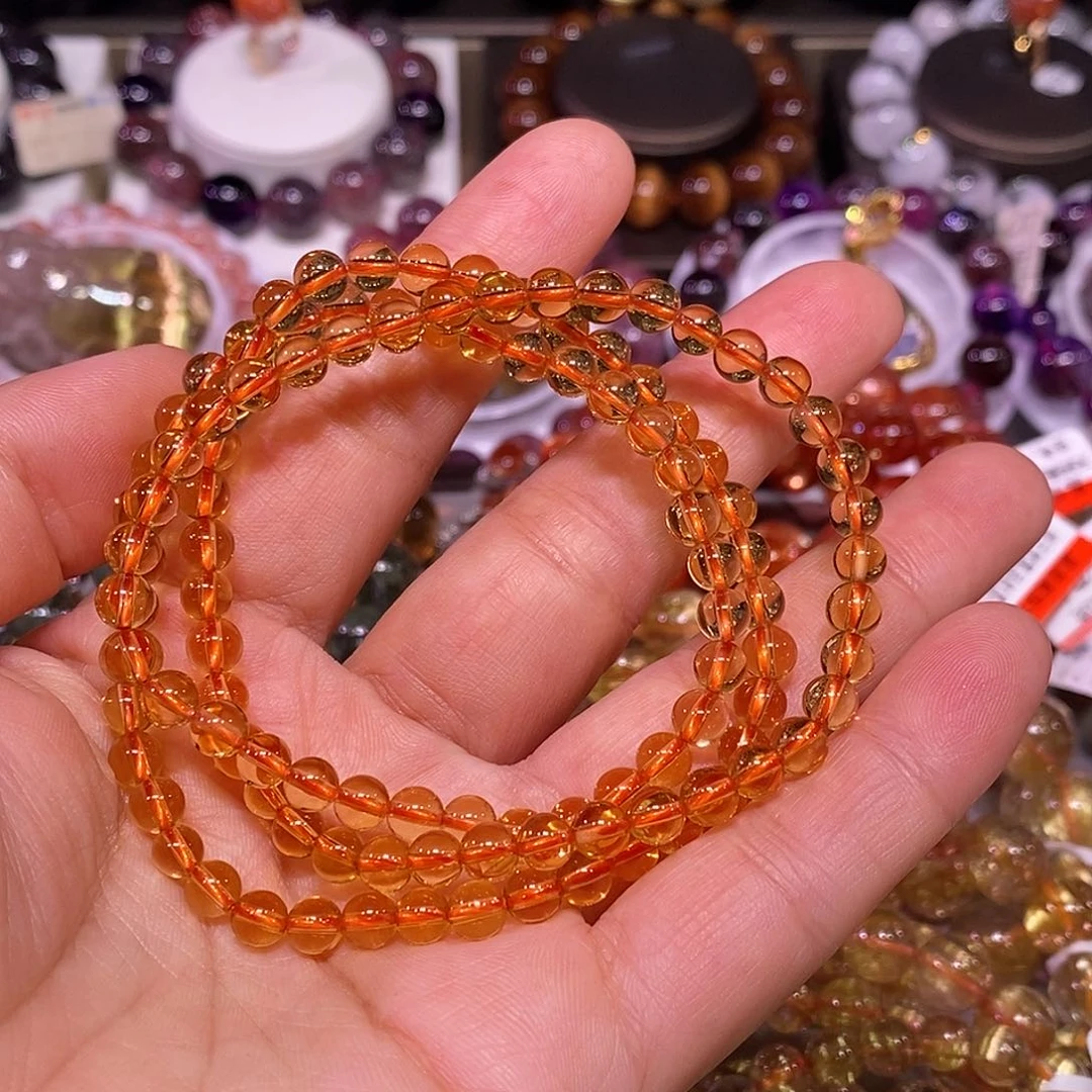 未镶嵌手链水晶黄水晶5