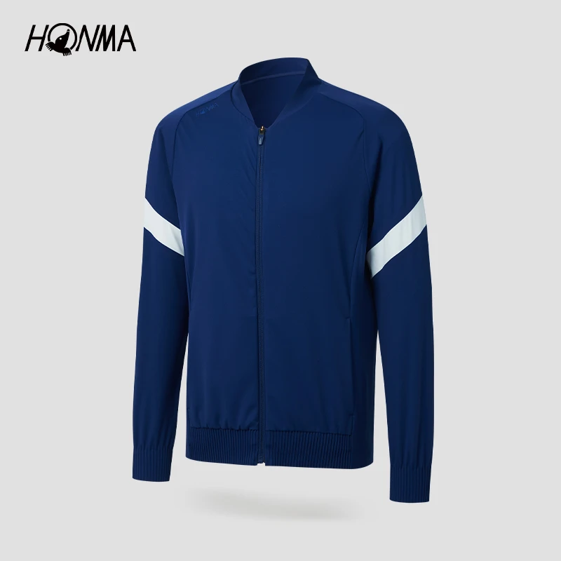 【专业高尔夫】HONMA男士外套棒球领撞色立领运动上衣HMJC302R501