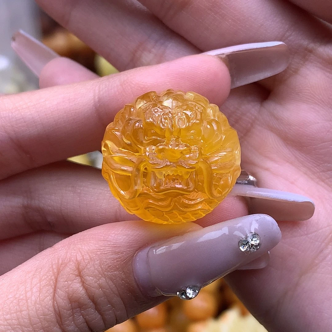 琥珀未镶嵌珠宝奇石23.6 龙珠 全品