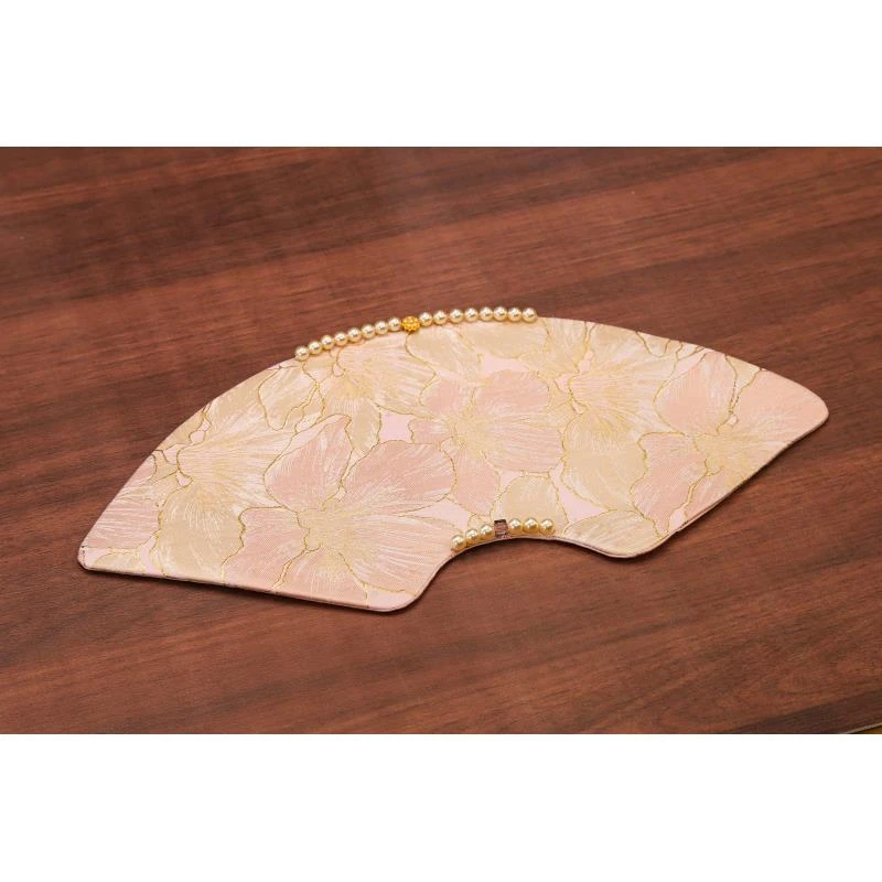 CX917 手工高档扇形茶席 轻奢简约中式壶杯垫 国风茶道配件