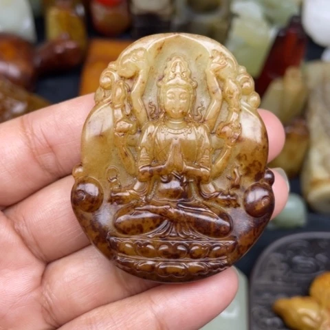 蛇纹石玉未镶嵌颈饰18