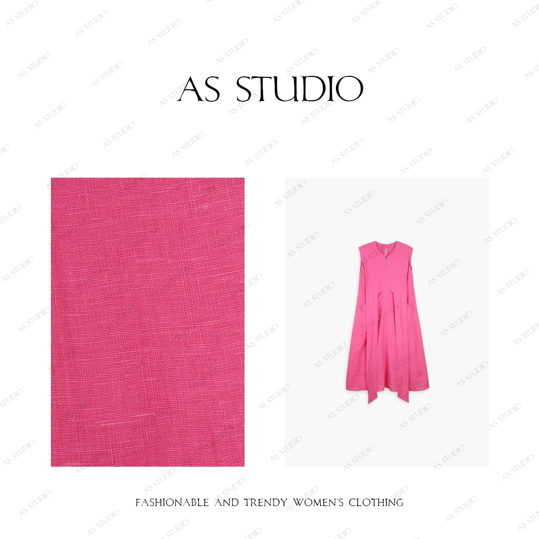 【AS梅子酒】25新高级一衣多穿绑带无袖亚麻连衣裙AS25XLTK00417