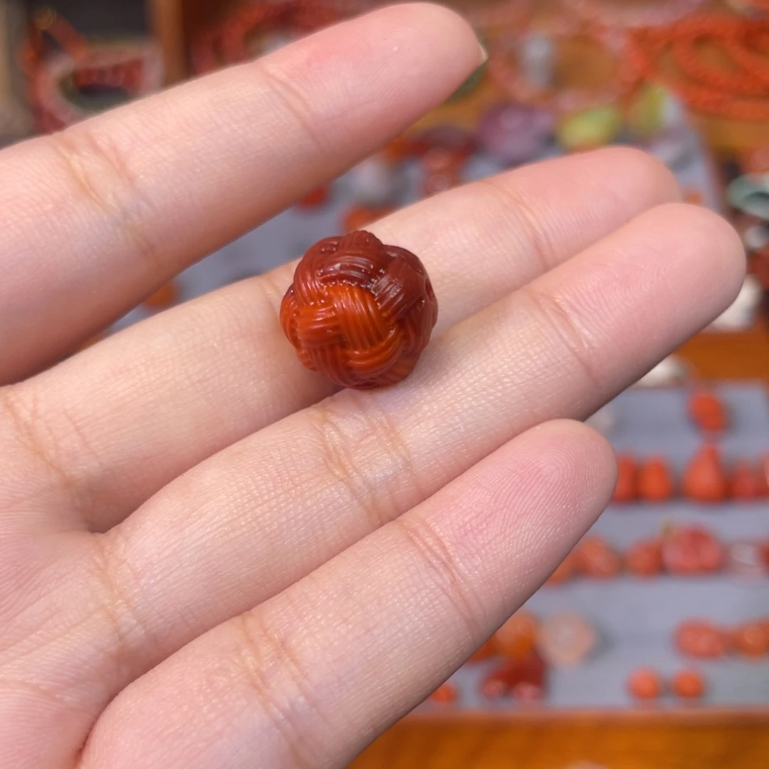 招****未镶嵌毛线球卡14南红玛瑙