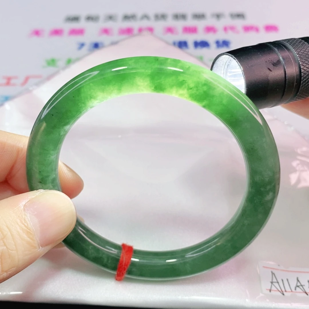 未镶嵌手镯翡翠54.5圈口圆条