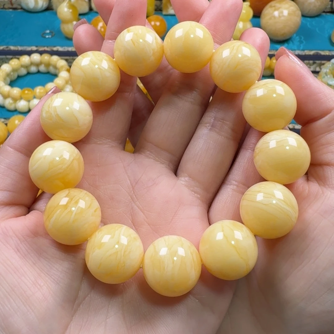 琥珀未镶嵌手链同料