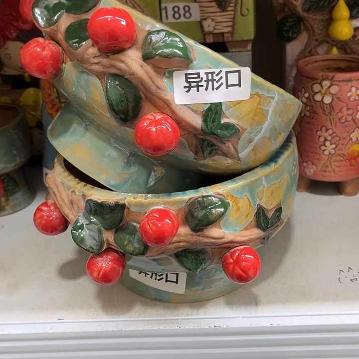 粗陶材质多肉花盆