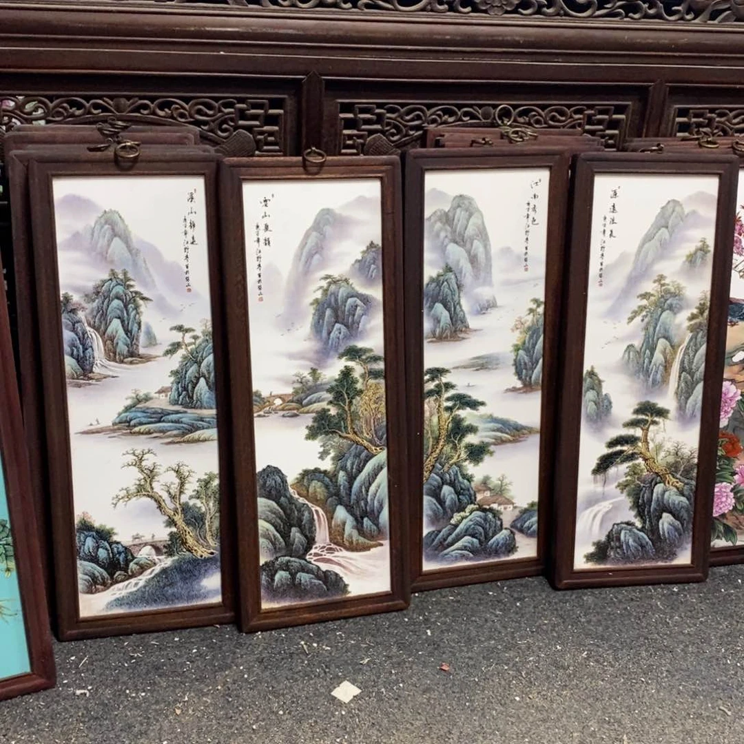 瓷片55*21*4 景德镇瓷板画柴窑烧制