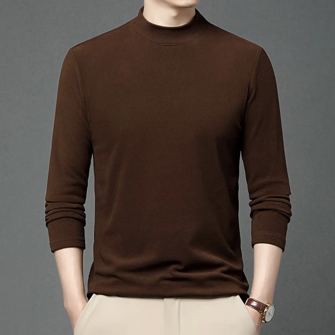 hg1半高领纯色德绒修身长袖打底衫男女同款8-99