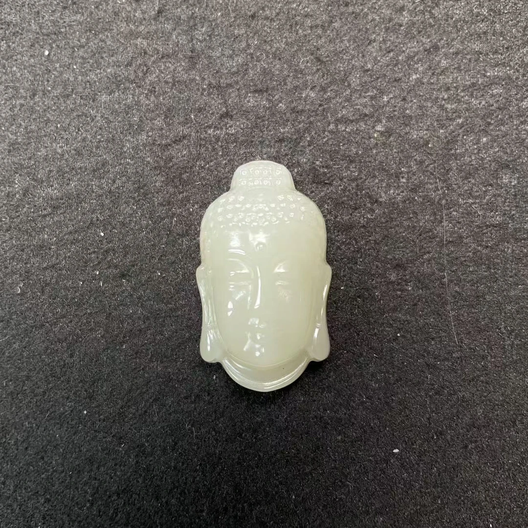 lot3218和田玉佛头 晴水 32.3*19.2*12mm/10.9g/北京世纪