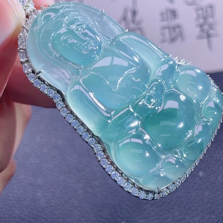 翡翠颈饰银S925镶嵌99999999999