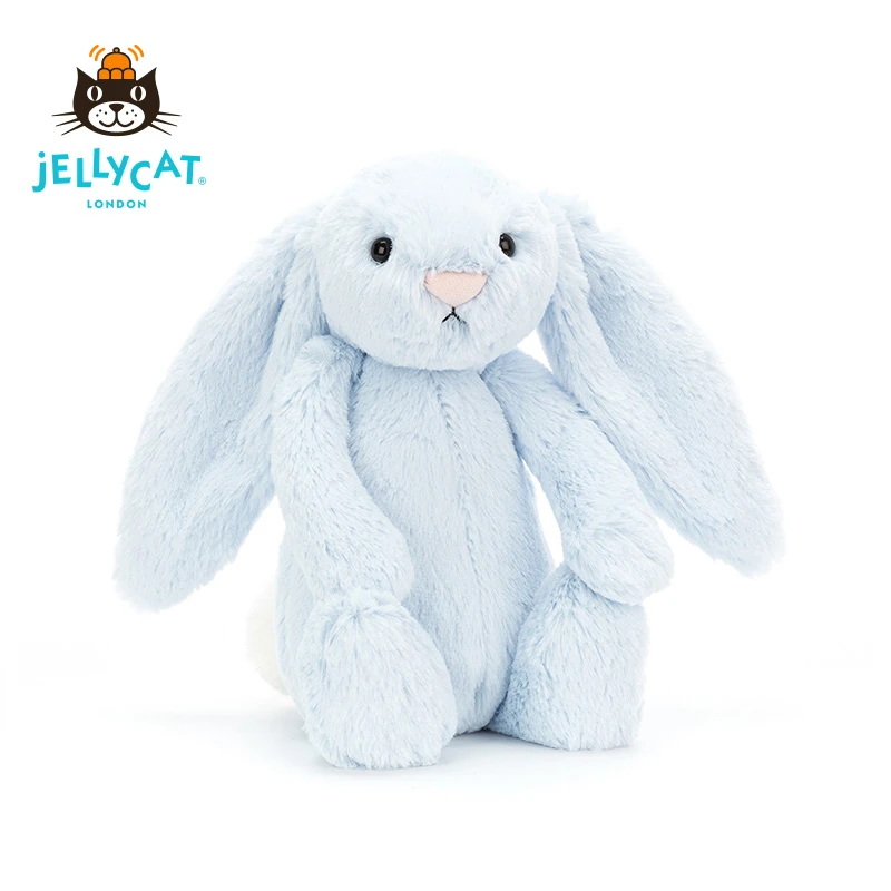 英国Jellycat害羞浅蓝色邦尼兔柔软可爱柔软玩偶公仔情侣礼物