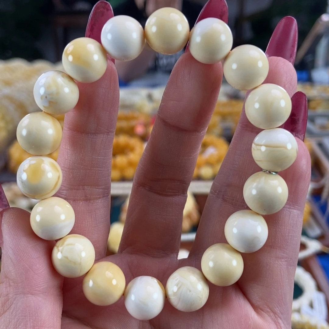 琥珀未镶嵌珠宝奇石11圆珠15.3