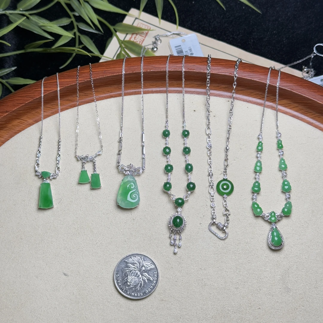 思懿珠宝 18K翡翠项链吊坠-9800-1-ZGM-多样性发一