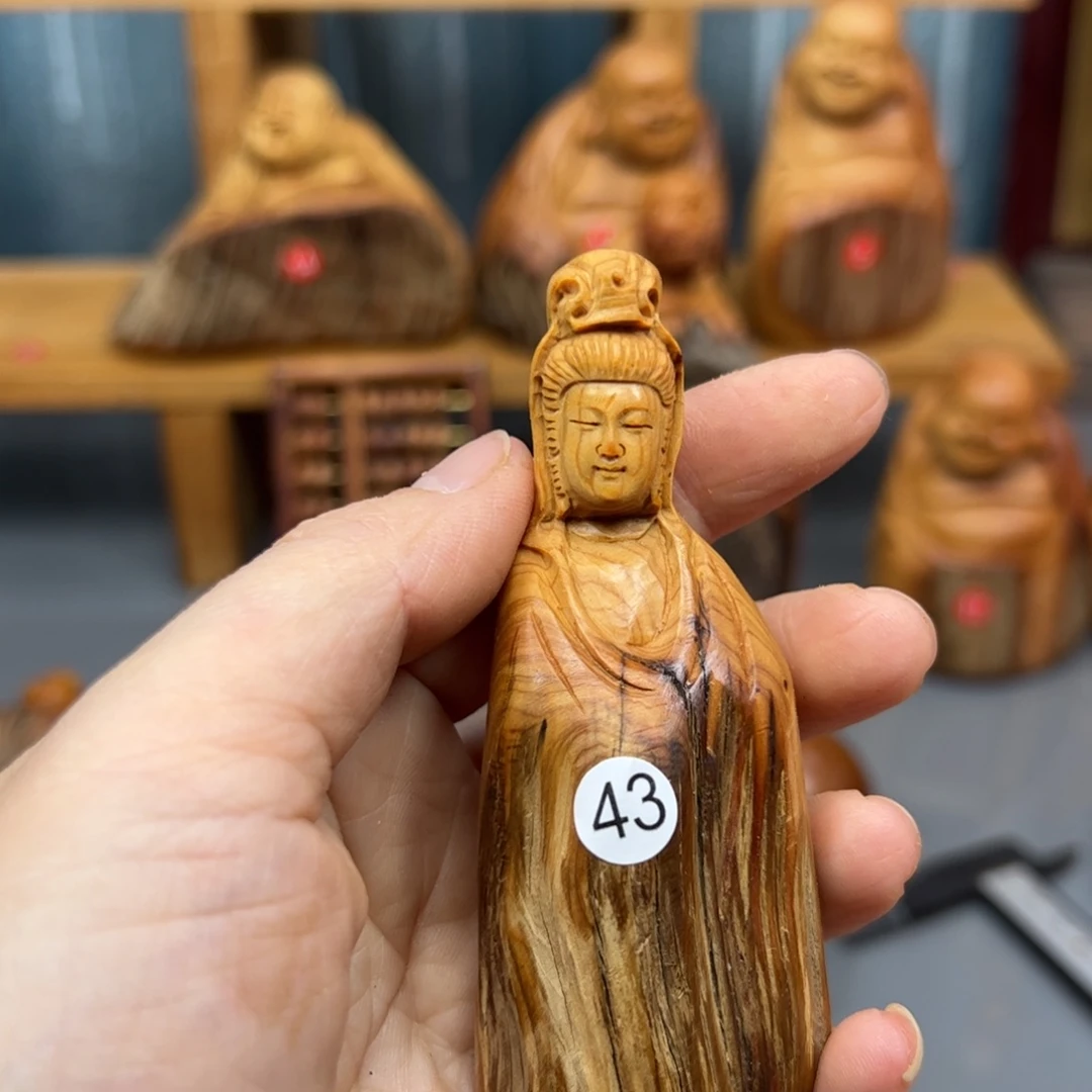 用***9木崖柏木摆件手把件