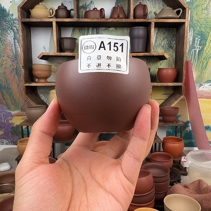 紫砂茶杯拙器甄选，纯原本矿。