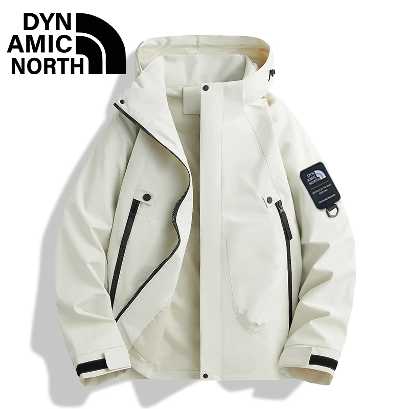 DYNAMIC NORTH/动感北面新款防风防水时尚冲锋夹克秋冬户外冲锋衣