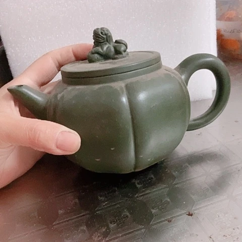 茶杯绿泥宜兴紫砂全手工