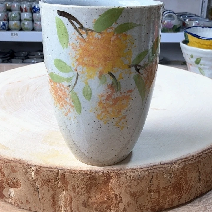 景德镇陶瓷手工手绘手握杯300毫升