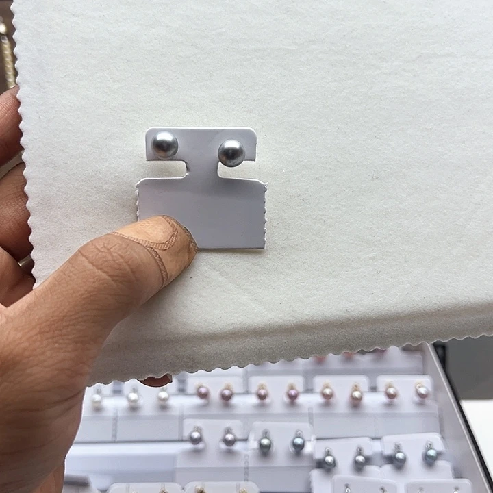 耳饰银S925镶嵌淡水珍珠