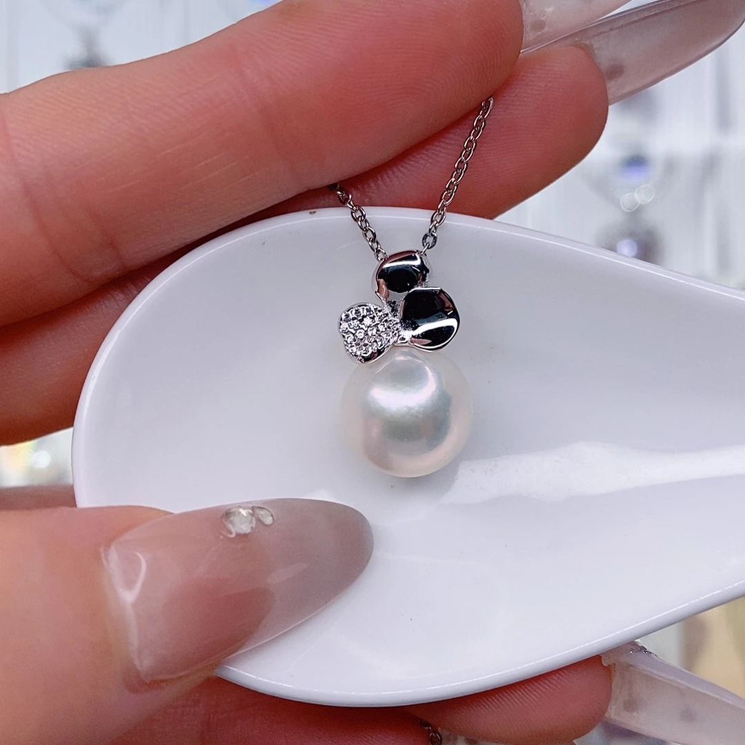 吊坠(赠链)淡水珍珠银S925镶嵌