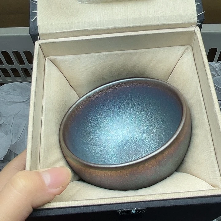 茶盏天青钵钵配礼盒