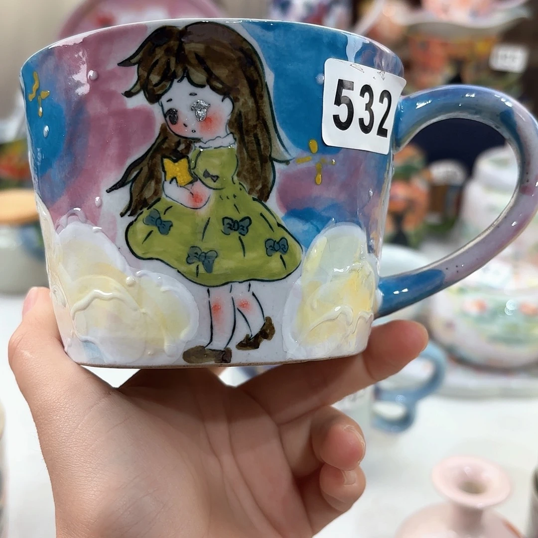 景德镇手绘高温釉下彩陶瓷茶具