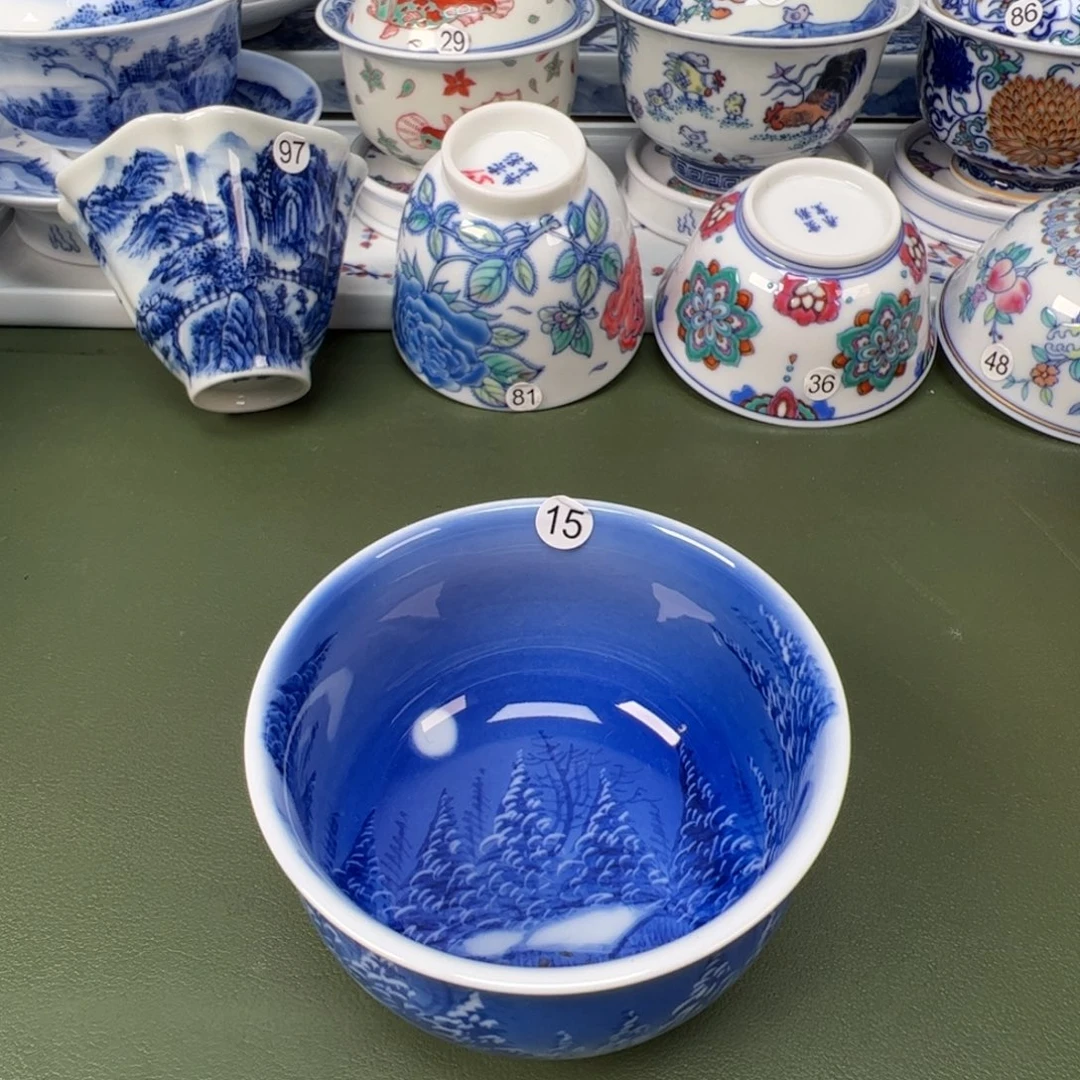 陶瓷景德镇纯手工纯手绘茶具木木15