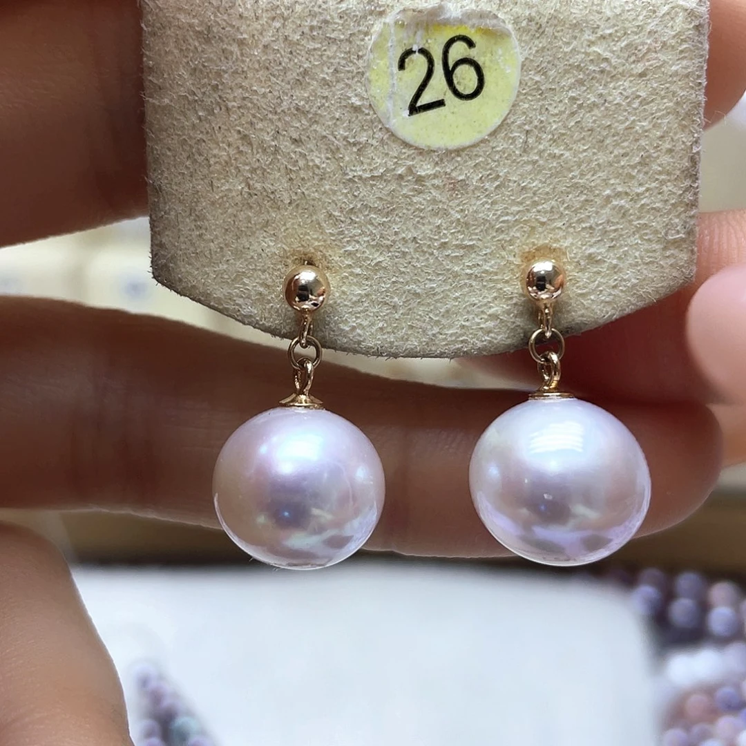 淡水珍珠耳饰银S925镶嵌