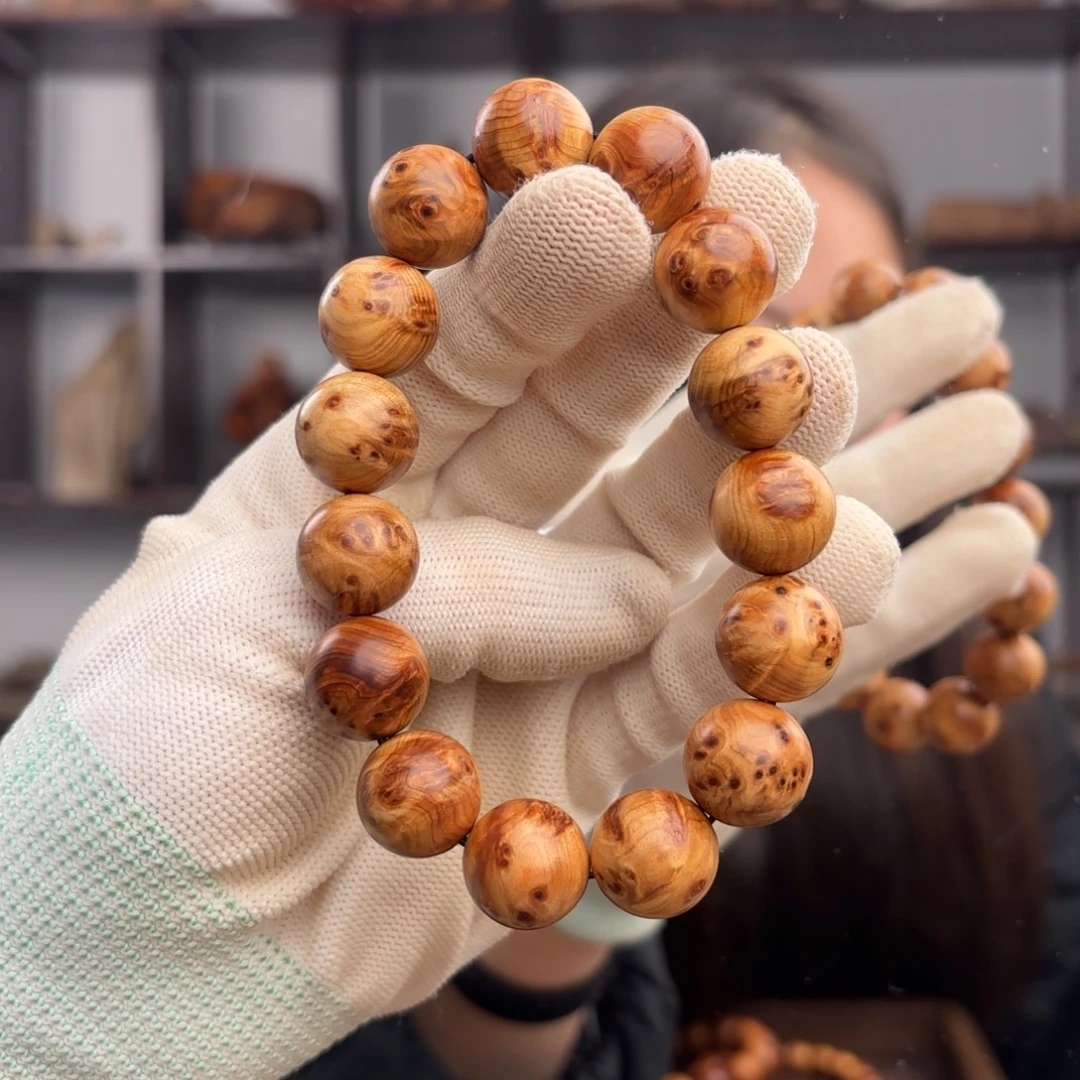 柏木（崖柏）手串/手链 1.5陈化瘤花 药薄荷香 瘤包 性价比