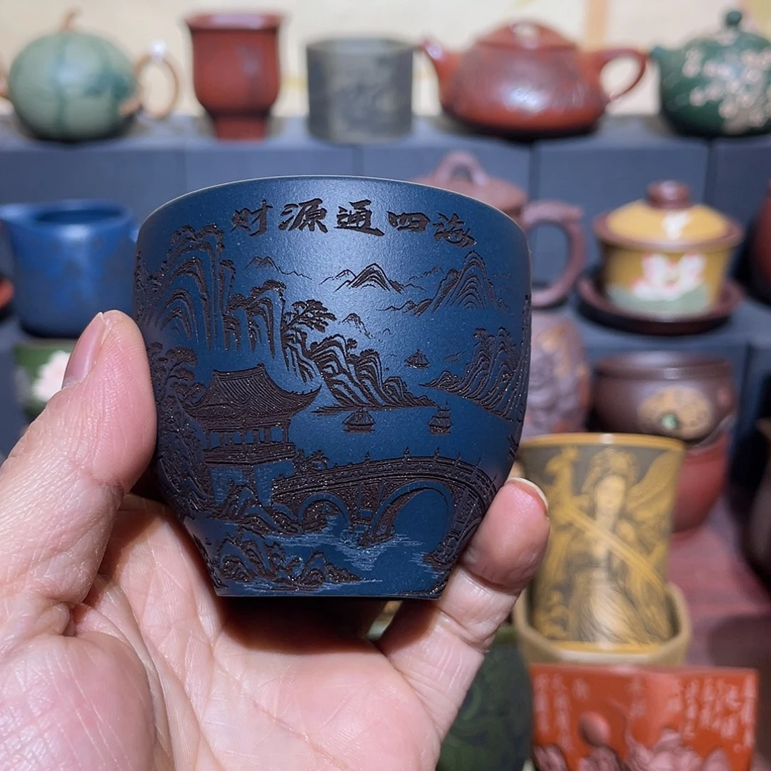 原矿紫砂手工主人杯
