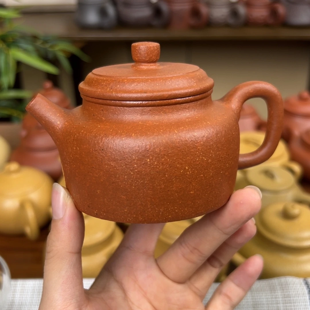 茶壶紫砂紫砂壶德钟黄降坡160cc全