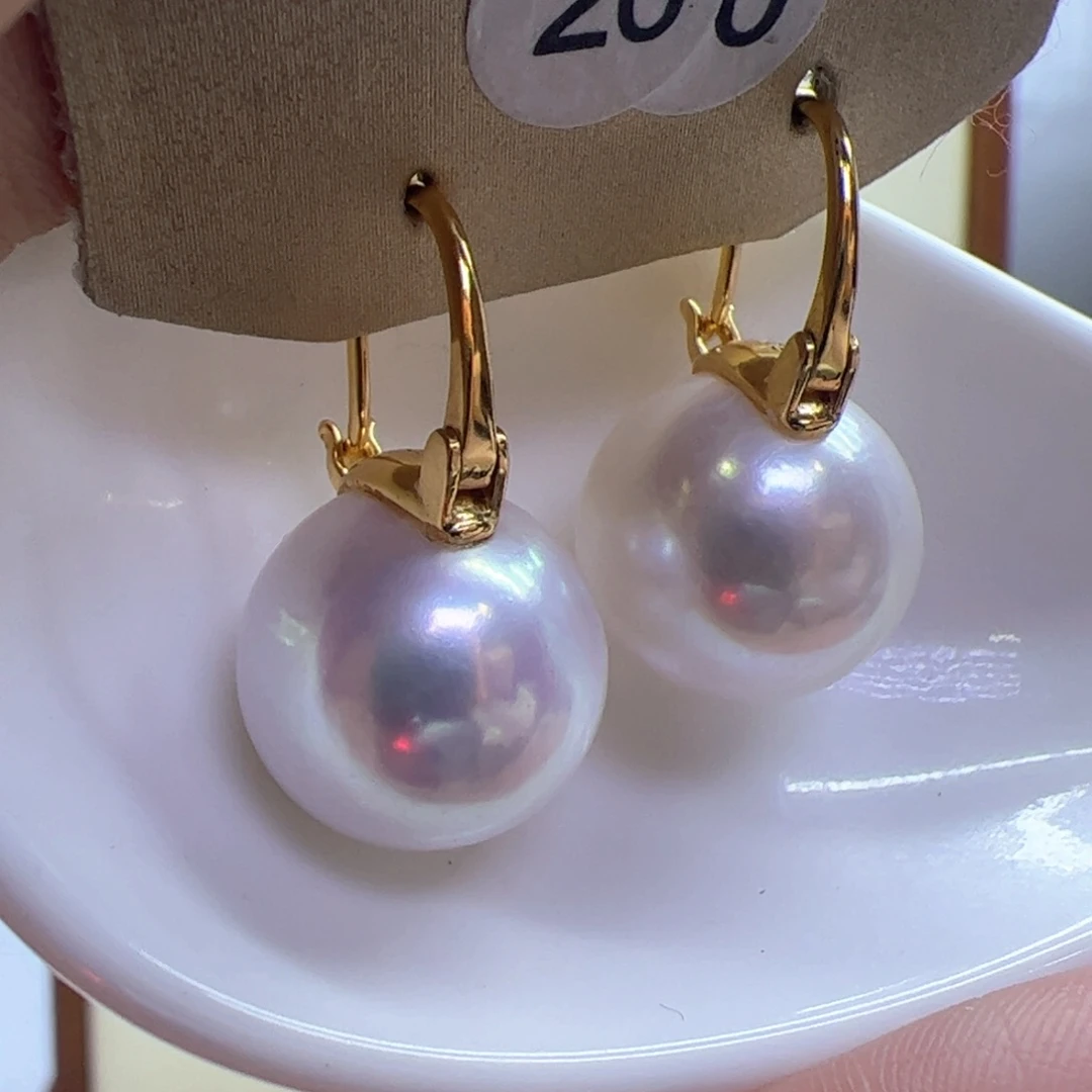 淡水珍珠耳饰银S925镶嵌