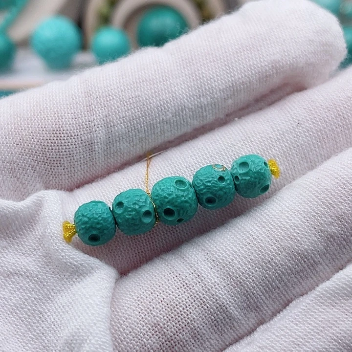 未镶嵌绿松石珠宝奇石7mm