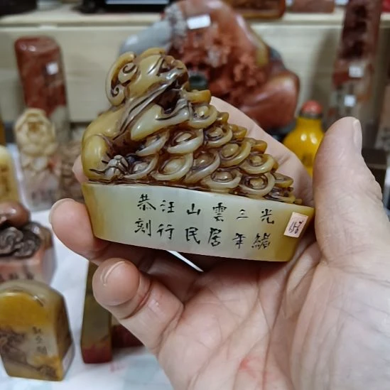 德***心手串/手链橄榄核寿山石手工印章一每