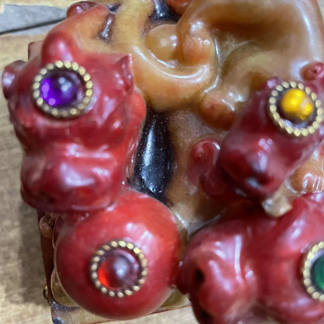 436--- 红  貔貅 璋 藏品