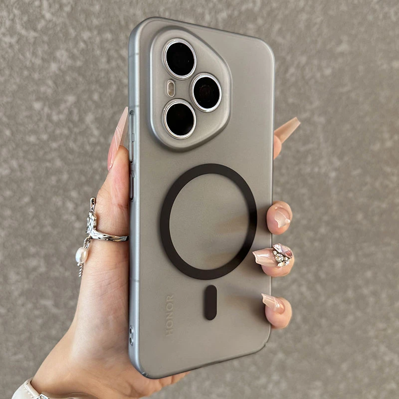 适用于荣耀400pro手机壳新款超薄磨砂300全包镜头透明磁吸magic7