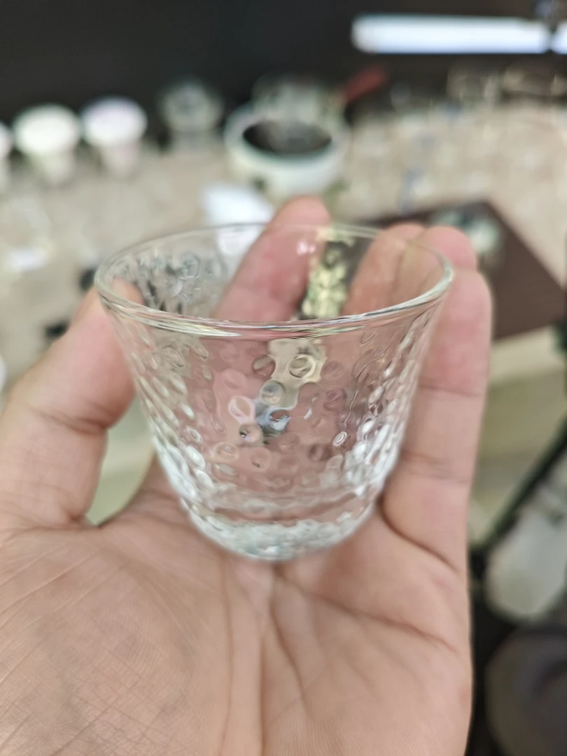 70毫升锤纹主人杯纯手工透明高硼硅玻璃