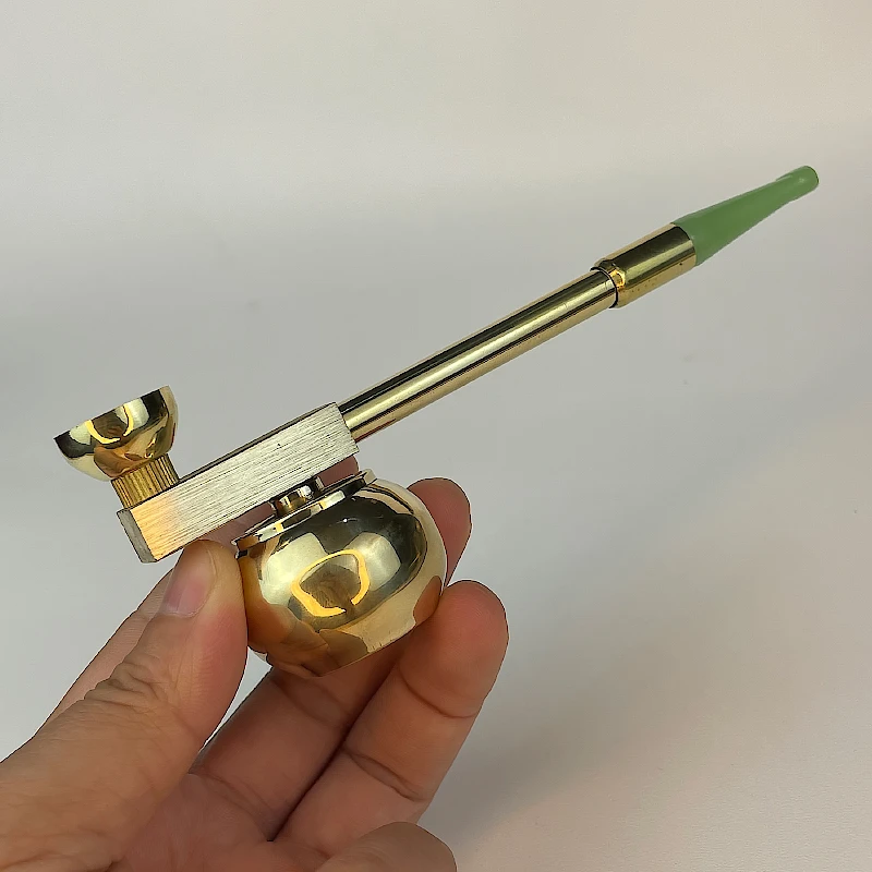 老式铜合金水过滤烟杆小巧