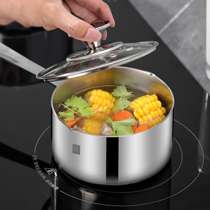 BOLIREN/铂力人小奶锅316L不锈钢加厚方便品质耐用宝宝辅食煮锅