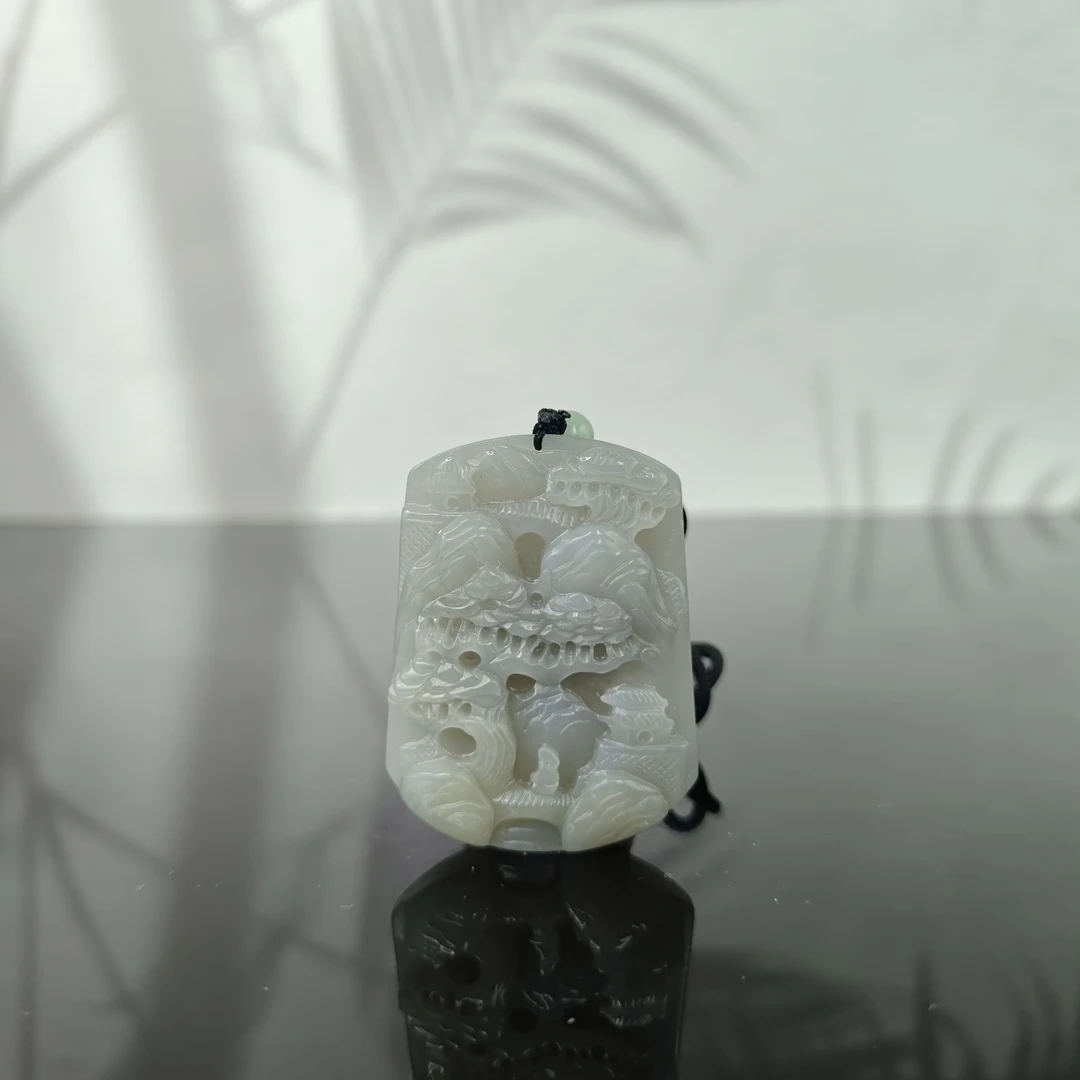 X和田玉山水吊坠0177