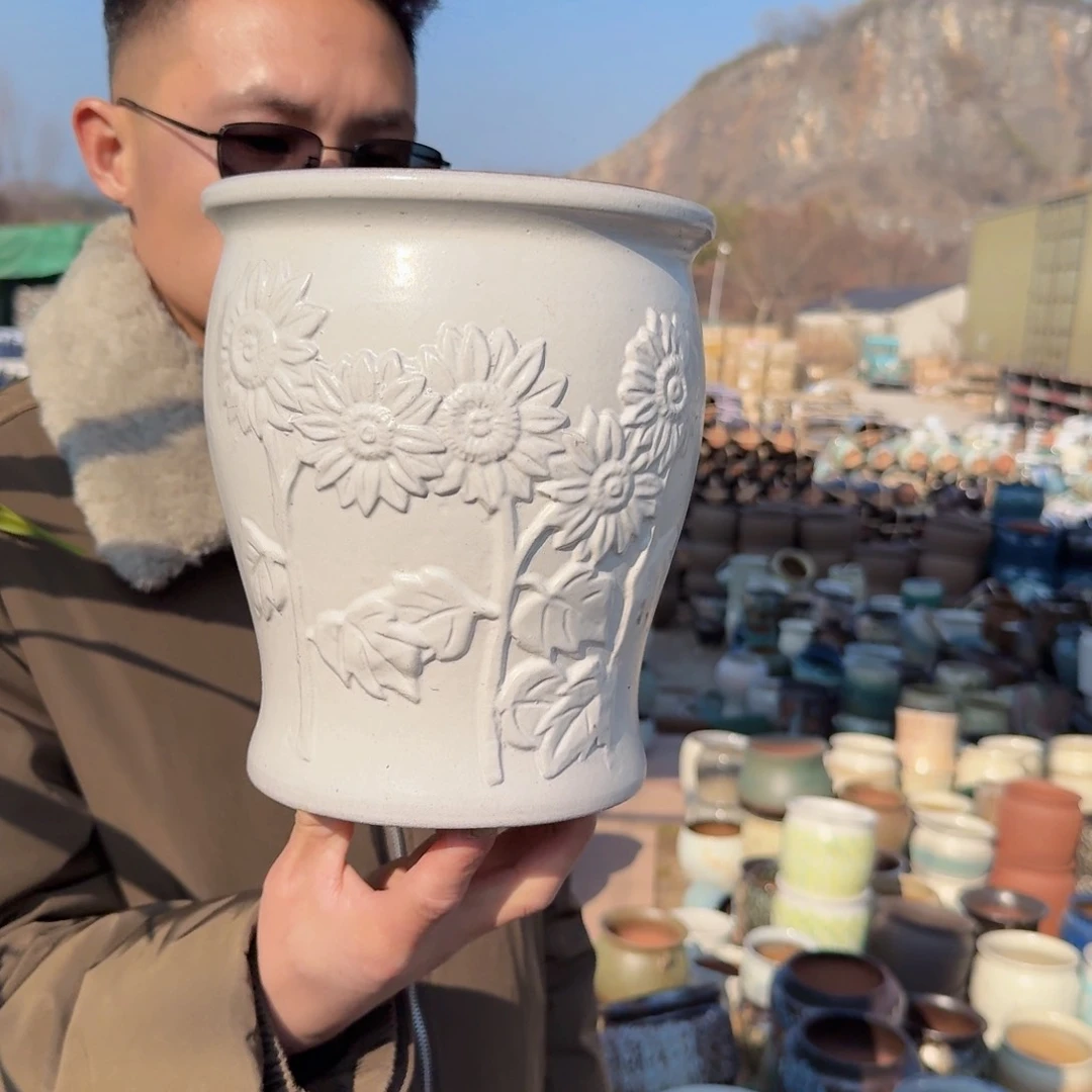 紫砂摆件瑕疵一个一个太阳花白色