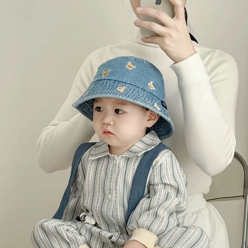 儿童春秋卡通帽子宝宝防晒遮阳帽男女可爱渔夫帽女童盆帽发完