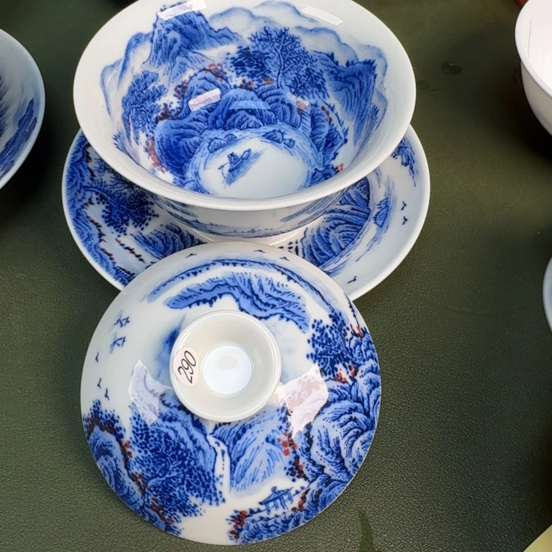 陶瓷景德镇纯手绘茶具圆圆290