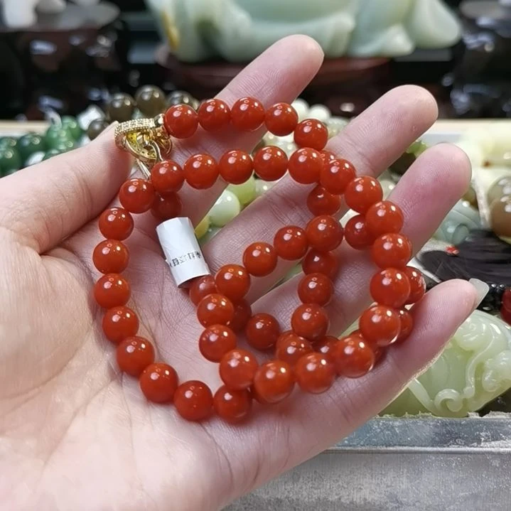 南红玛瑙合金手链