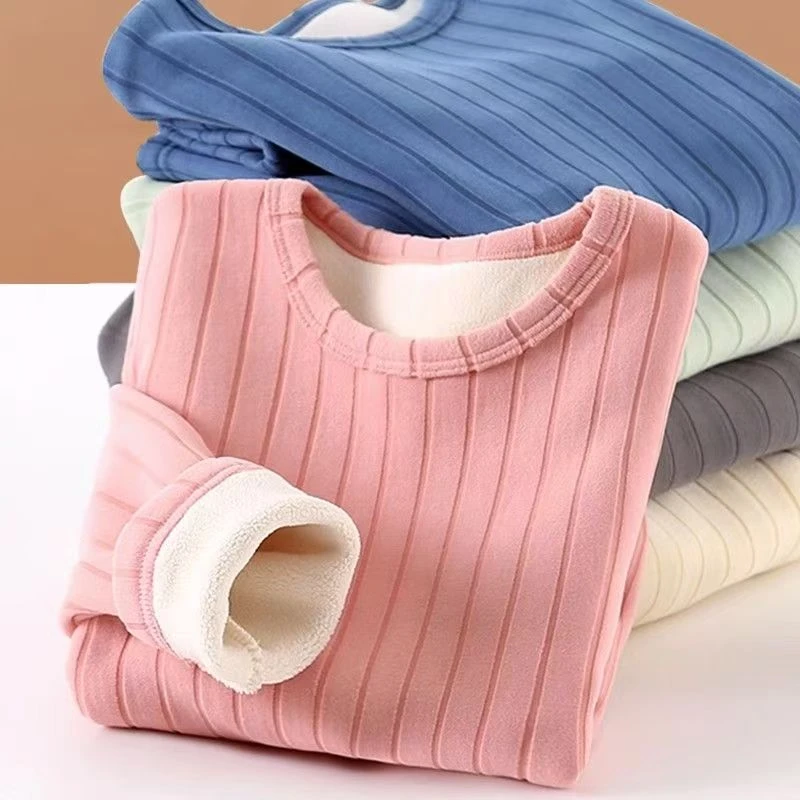 A儿童保暖衣加绒加厚保暖衣男女童冬季保暖上衣