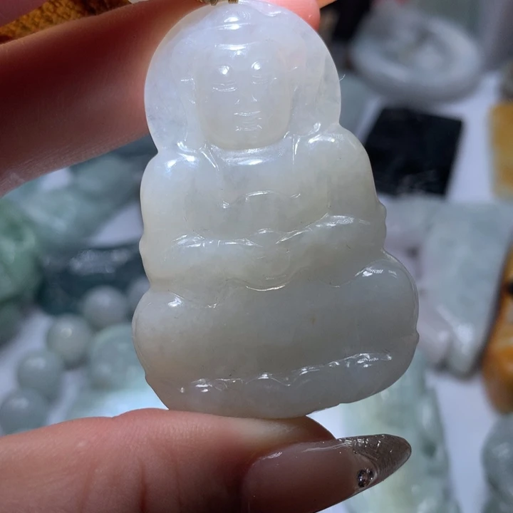 翡翠未镶嵌颈饰保真天然A货翡翠