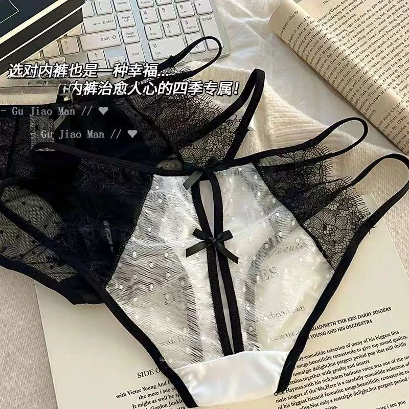蕾丝夏季镂空内裤女法式透气少女玫瑰花纯裤衩无痕三角裤女士低腰